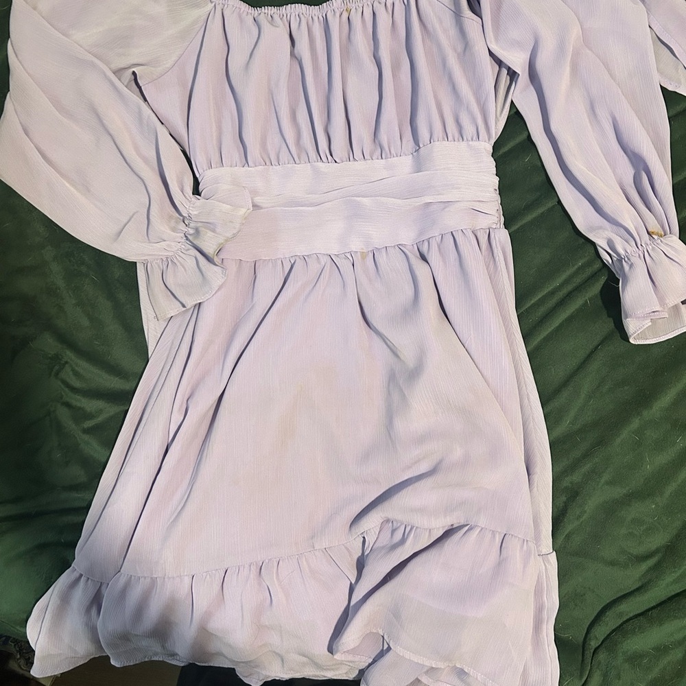 Lavender Off-Shoulder Dress
